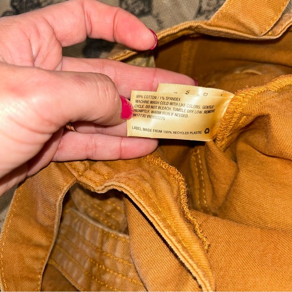 Universal Thread NWOT! Mustard Yellow Duck Stretch Denim Overalls Romper Size 2 - Picture 7 of 16